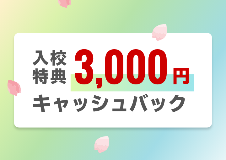 3000円キャッシュバック